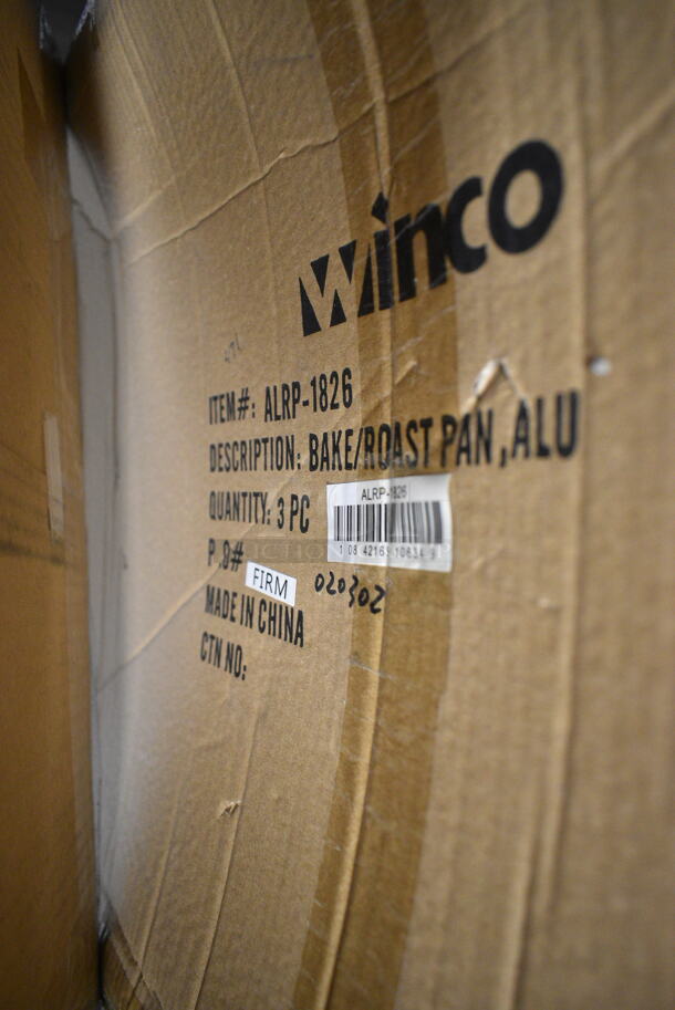 Lot of 2 BRAND NEW SCRATCH AND DENT! Items; Winco ALRP-1826 Aluminum Roasting Pan and Small Cake Unit.  - Image 3 of 4