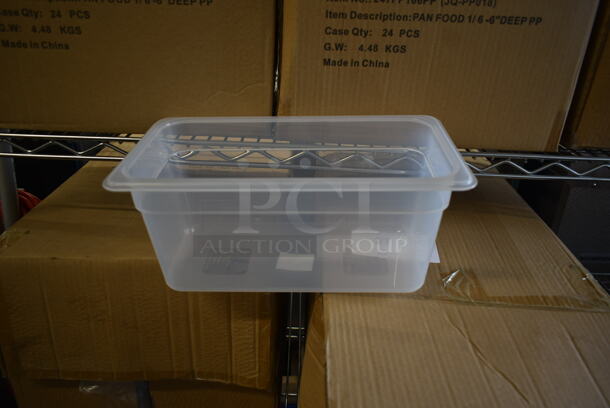 2 Boxes of 24 BRAND NEW! Vigor 247FP136PP 1/3 Size 6" Deep Translucent Polypropylene Food Pan. 2 Times Your Bid!  - Image 3 of 5