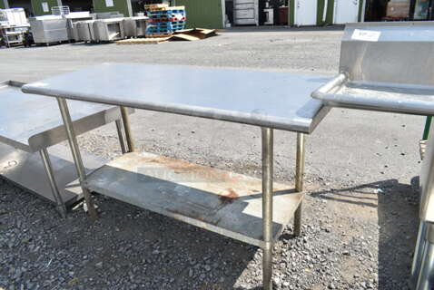 Stainless Steel Table w/ Metal Under Shelf. 