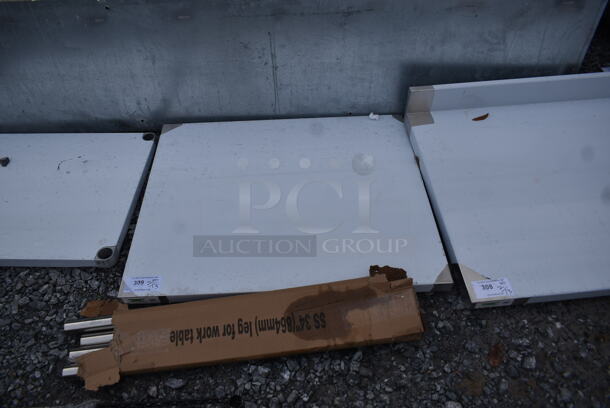 BRAND NEW SCRATCH AND DENT! Regency 600TSB3048S 30" x 36" 16-Gauge 304 Stainless Steel Commercial Work Table with Undershelf - Image 2 of 5