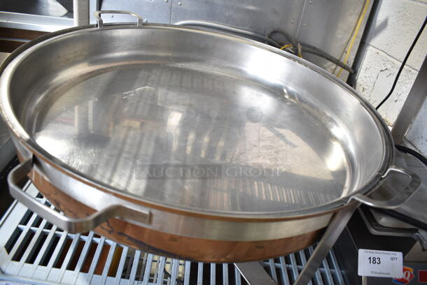 Metal Oval Chafing Dish w/ Drop In and Lid.  - Image 3 of 4