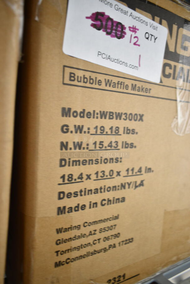 BRAND NEW IN BOX! Waring WBW300X Bubble Waffle Maker. 120 Volts, 1 Phase. Tested and Working! - Image 3 of 3