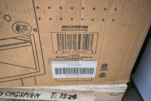 BRAND NEW SCRATCH AND DENT! Cooking Performance Group CPG-SP-18-N 351CPGSP18N  Natural Gas Stock Pot Range - 80,000 BTU - Image 3 of 3