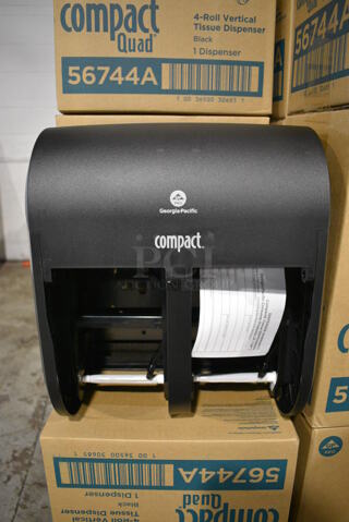 6 BRAND NEW IN BOX! Georgia Pacific Compact Poly Wall Mount Toilet Paper Dispenser. 11x8x14. 6 Times Your Bid!
