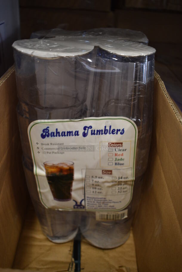 ALL ONE MONEY! Lot of 24 BRAND NEW IN BOX! Bahama Tumblers! 3.5x3.5x6 - Image 1 of 3