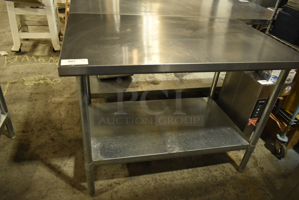 Stainless Steel Table w/ Metal Under Shelf. 
