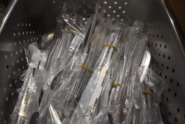 ALL ONE MONEY! Lot of BRAND NEW! Knives in Stainless Steel Perforated Full Size Drop In Bin. 1/1x6 - Image 3 of 5