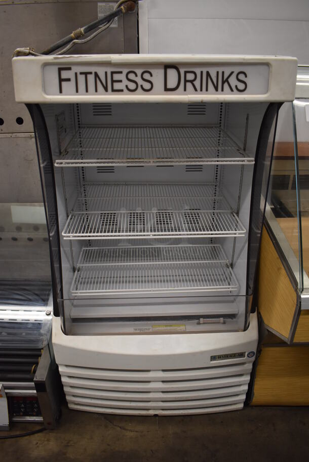 Beverage Air BZ13-1-W Metal Commercial Open Grab N Go Merchandiser w/ Poly Coated Racks. 115 Volts, 1 Phase. 30x34x54. Tested and Working!