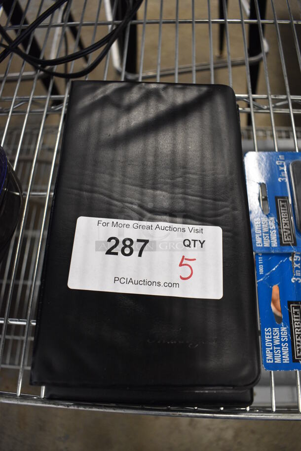 5 Black Check Holders. 6x9.5. 5 Times Your Bid! - Image 1 of 3