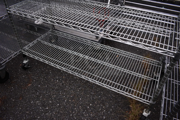 Metro Chrome Finish 5 Tier Shelving Unit on Commercial Casters. BUYER MUST DISMANTLE. PCI CANNOT DISMANTLE FOR SHIPPING. PLEASE CONSIDER FREIGHT CHARGES. 48x18x76 - Image 4 of 5