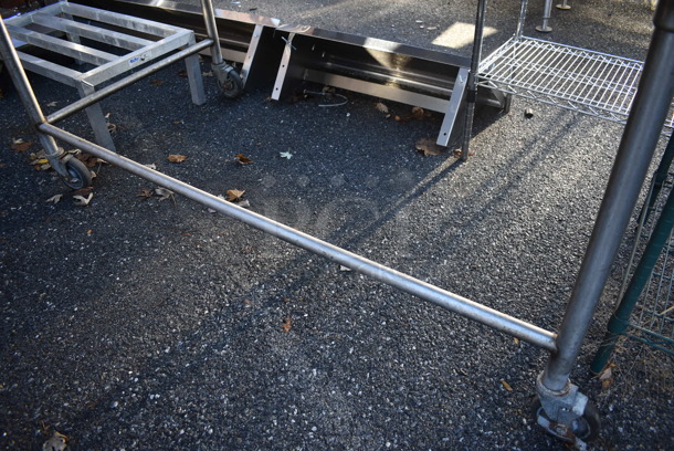 Stainless Steel Table w/ Commercial Can Opener Mount on Commercial Casters. 68x36x34 - Image 3 of 4