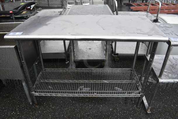 Stainless Steel Commercial Table w/ Metro Style Under Shelf. 50x24x35