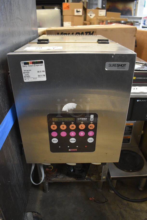 SureShot Stainless Steel Commercial Countertop Milk Dispenser. 115 Volts, 1 Phase. 12x22x27. Tested and Does Not Power On