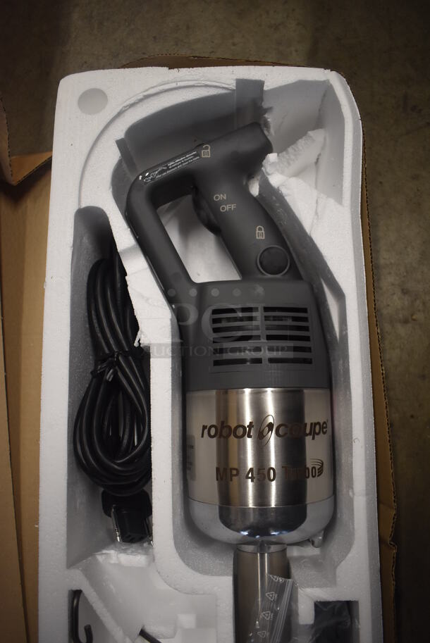 BRAND NEW IN BOX! Robot Coupe MP 450 Turbo Stainless Steel Commercial Immersion Blender. 7x5x33. Tested and Working! - Image 3 of 7