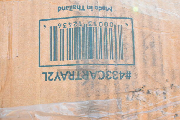28 BRAND NEW Boxes Including 485WB9NEONW Straw 9" Wide Boba Neon, 182RRF14 Choice 10" x 14" Plastic Food Bag On A Roll - 1000/Case, 433CARTRAY2L EcoChoice Molded Fiber / Pulp 8-44 oz. 2-Cup Carrier with Large Tray - 100/Case, 500TO993 Choice 9" x 9" x 3" Microwaveable 3-Compartment Black / Clear Plastic Hinged Container - 100/Case, 395TO661 EcoChoice No PFAS Added 6" x 6" x 3" Bamboo / Bagasse Blend Take-Out Container - 500/Case, 966TALLFLDB Choice White Tall-Fold 6" x 13" Dispenser Napkin - 8000/Case, 795PTOKFT1 Choice 4 5/8" x 3 1/2" x 2 1/2" Kraft Microwavable Folded Paper #1 Take-Out Container - 450/Case, 130BSPORKWP Medium Weight Black Plastic Spork, 129MCR16B Choice 16 oz. Black 6 1/4" Round Microwavable Heavy Weight Container with Lid - 150/Case. 28 Times Your Bid!  - Image 5 of 12
