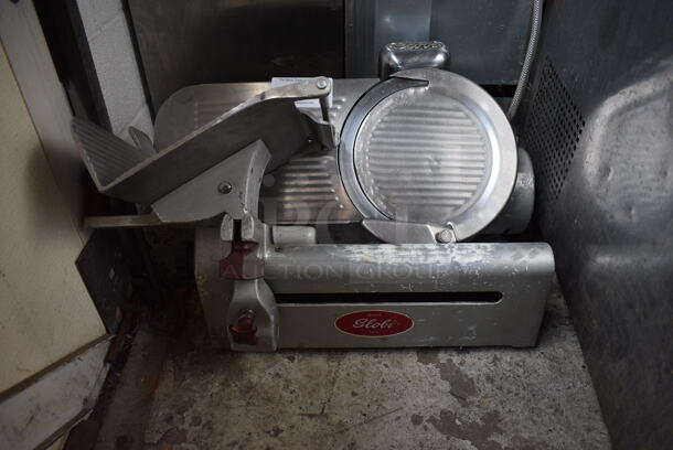 Globe Model 300 Stainless Steel Commercial Countertop Meat Slicer w/ Blade Sharpener. 24x18x19. Tested and Working!