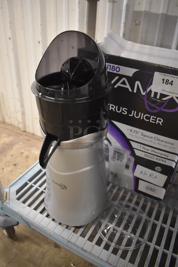 BRAND NEW IN BOX! 2021 AvaMix CJ180 Stainless Steel Commercial Countertop Electric Powered Citrus Bar Juicer. 120 Volts, 1 Phase. 8x10x21. Tested and Working! - Image 2 of 6