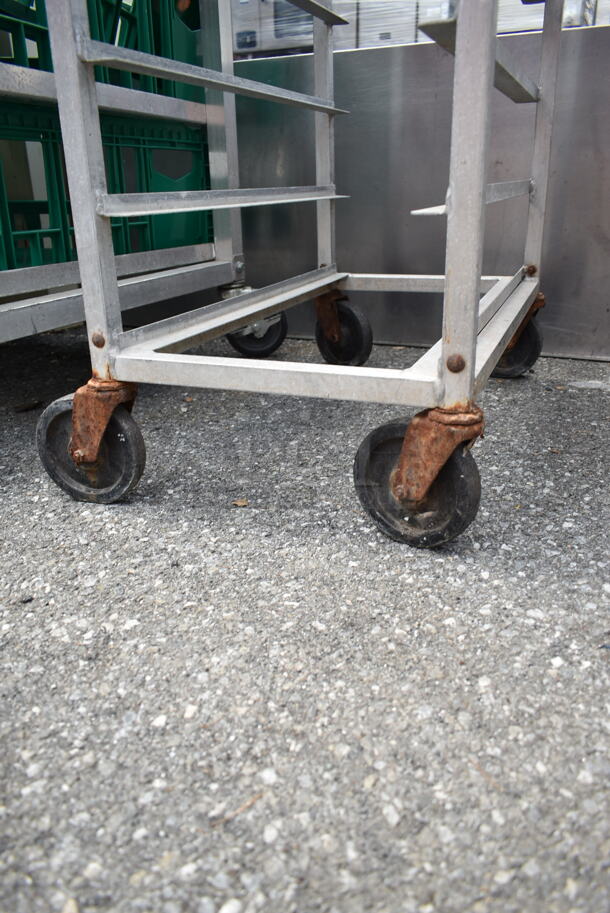 Metal Commercial Pan Transport Rack on Commercial Casters.  - Image 2 of 3