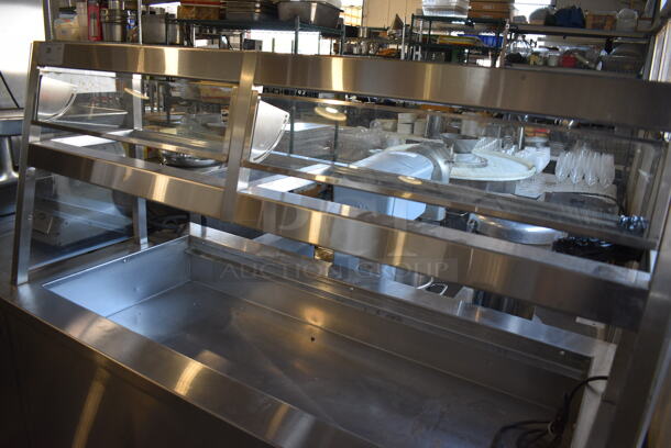Delfield Shelleysteel Stainless Steel Commercial Refrigerated Buffet Station w/ Sneeze Guard on Commercial Casters. 115 Volts, 1 Phase. 60x30x60. Tested and Working! - Image 4 of 7