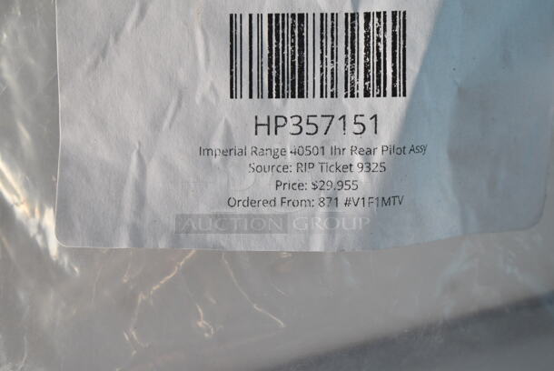 3 BRAND NEW SCRATCH AND DENT! Items; HP357151 Imperial Range 40501 Ihr Rear Pilot Assy, HP21070 Imperial 21070 Pilot Burner Cmpt, 35128051088 Cooking Performance Group 35128051088 Natural Gas Oven Pilot Assembly for Ranges. 3 Times Your Bid! - Image 3 of 5