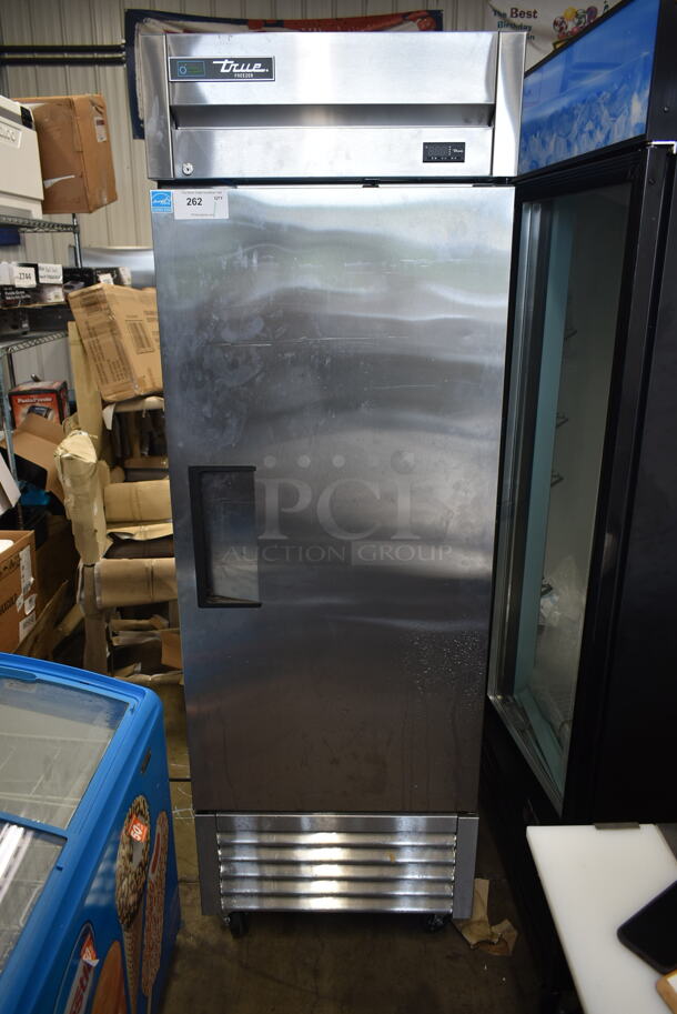 2019 True T-23F-HC Stainless Steel Commercial Single Door Reach In Freezer w/ Poly Coated Racks on Commercial Casters. 115 Volts, 1 Phase. Tested and Working! - Image 1 of 7