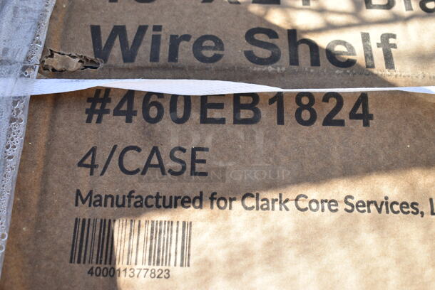 2 Boxes of 4 BRAND NEW SCRATCH AND DENT! Regency 460EB1824  18" x 24" NSF Black Epoxy Wire Shelf. 2 Times Your Bid! - Image 3 of 4