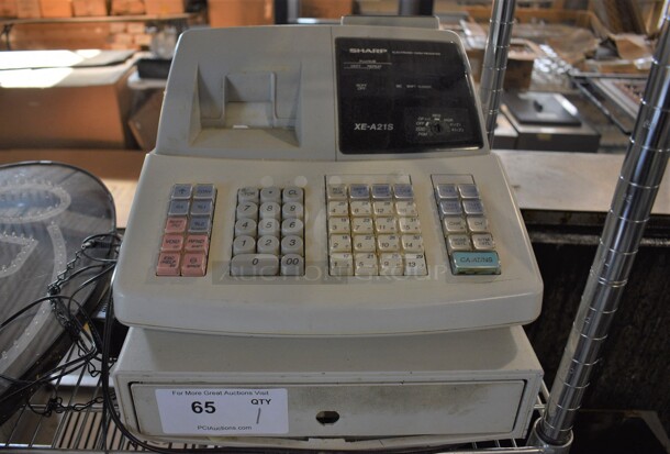 Sharp Model XE-A21S Countertop Electronic Cash Register. 13x18x11