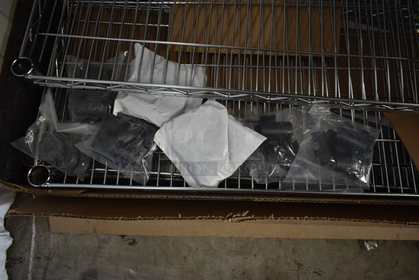 ALL ONE MONEY! BRAND NEW Box of 2 Chrome Finish Wire Shelves. - Image 3 of 3