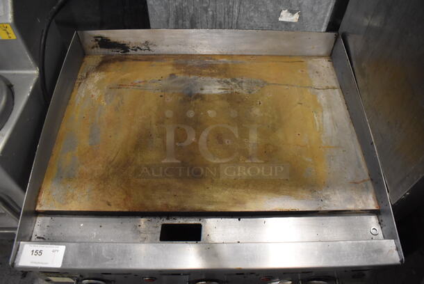 Vulcan Stainless Steel Commercial Countertop Natural Gas Powered Flat Top Griddle w/ Thermostatic Controls. 36x32x16 - Image 2 of 5