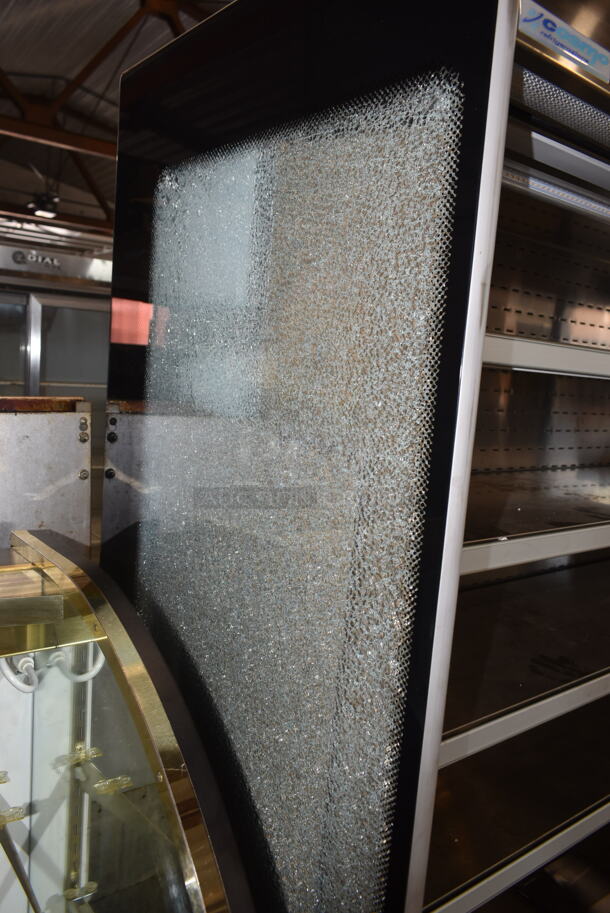 2021 Cosmo SILVER Stainless Steel Commercial Open Grab N Go Merchandiser. See Pictures For Side Panel Glass Damage. 230 Volts. - Image 7 of 10