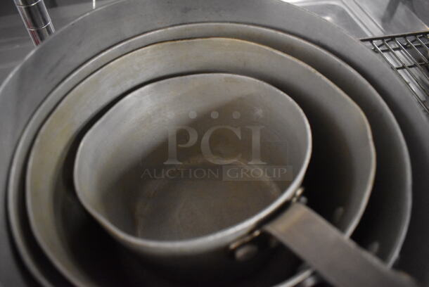 4 Various Metal Sauce Pans. Includes 17.5x10x6. 4 Times Your Bid! - Image 3 of 3