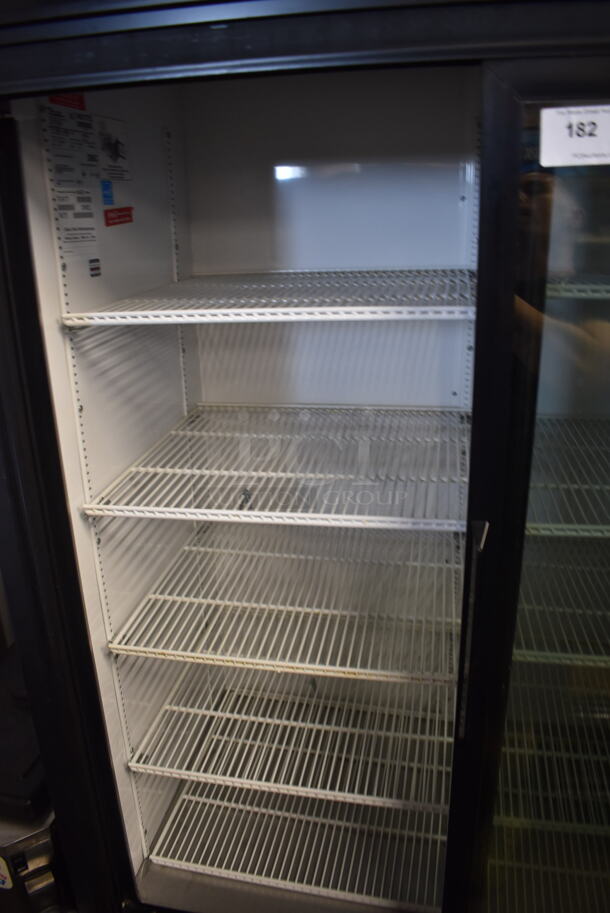 2012 True GDM-45EM-LD Commercial Two-Door Black Merchandiser Cooler With Polycoated Racks. 115V, 1 Phase. Tested and Working! - Image 4 of 6