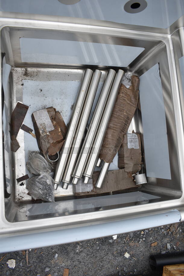BRAND NEW SCRATCH AND DENT! Regency 600S1232324L Stainless Steel Commercial Single Bay Sink w/ Left Side Drain Board. - Image 5 of 8
