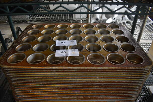 12 Metal 35 Cup Muffin Baking Pans. 18x26x1.5. 12 Times Your Bid!