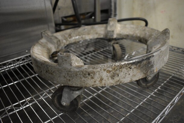 Metal Commercial Mixing Bowl Dolly on Commercial Casters. 16.5x16.5x7 - Image 2 of 3