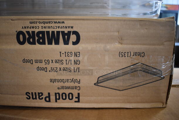 ALL ONE MONEY! Lot of 6 BRAND NEW IN BOX! Cambro Clear Poly Full Size Drop In Bins! 1/1x2 - Image 4 of 4