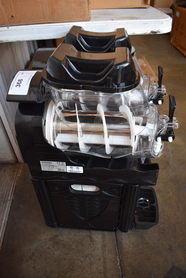 BRAND NEW! Narvon Model AURORA 2 Metal Commercial Countertop 2 Hopper Slushie Machine. Each Hopper Has 1.6 Gallon Capacity. 120 Volts, 1 Phase. 17x22x30 - Image 5 of 5