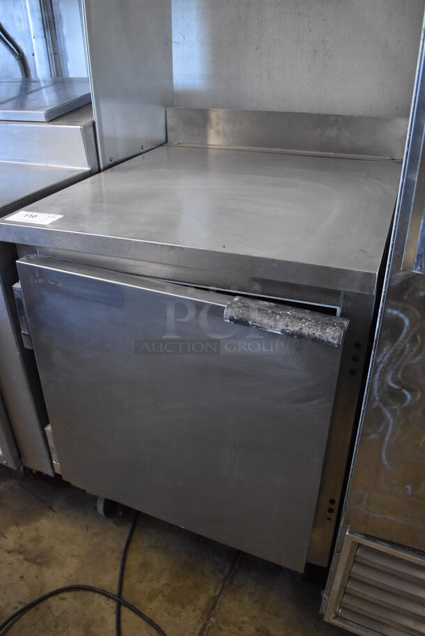 Beverage Air WTR27A Stainless Steel Commercial Single Door Work Top Cooler on Commercial Casters. 115 Volts, 1 Phase. 27x30x40. Tested and Working! - Image 2 of 6