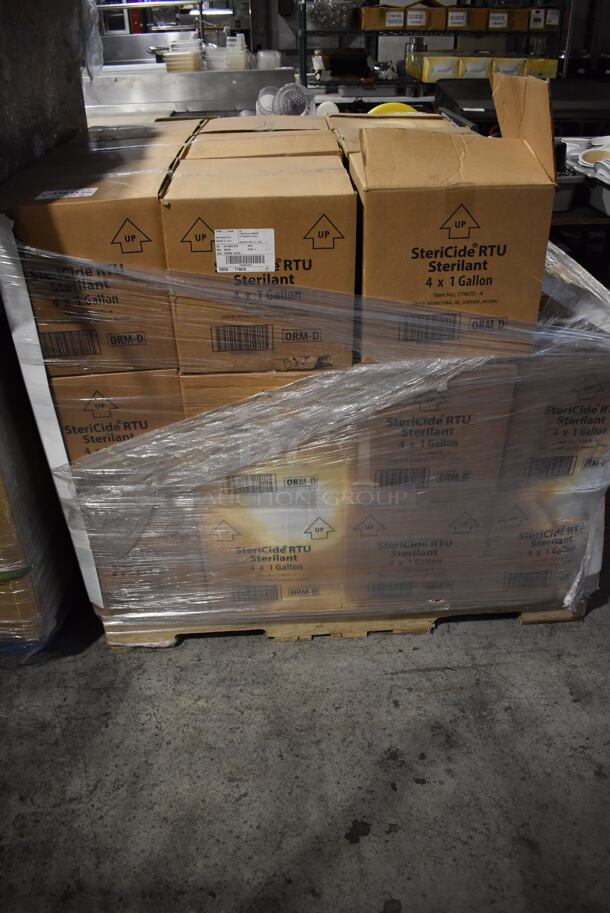PALLET LOT of 33 BRAND NEW Boxes of 4 Stericide RTU Sterilant Gallon Jugs. Total of 132. 6x6x12. 33 Times Your Bid! - Image 2 of 5