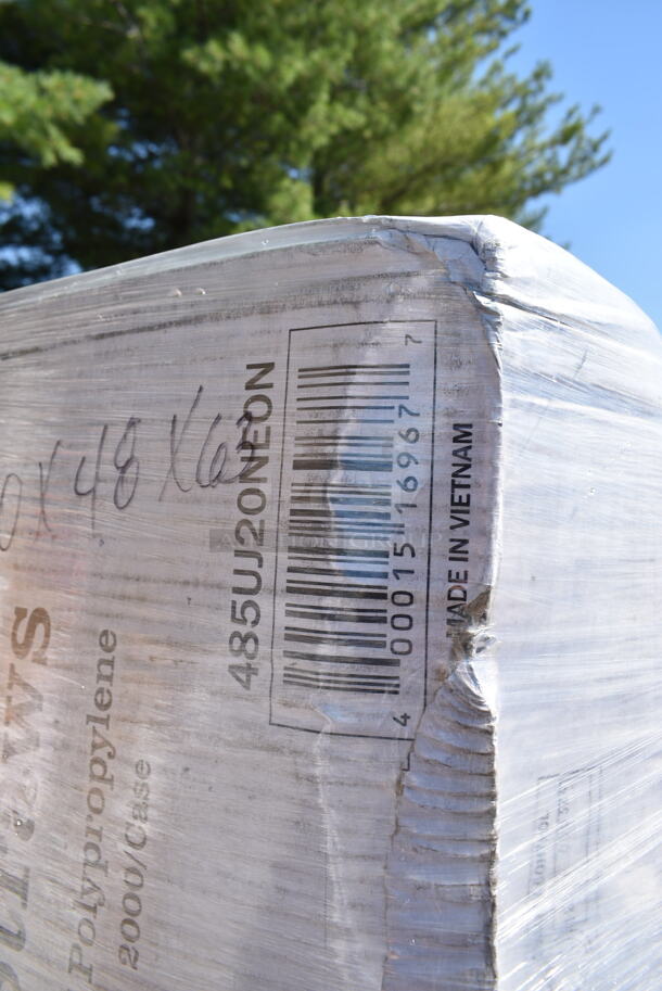 PALLET LOT of 15 BRAND NEW Boxes Including 2 Box 485UJ20NEON Choice 20" Neon Extra-Long Assorted Unwrapped Straw - 2000/Case, 346WSNSM Choice Medium Weight White Wrapped Plastic Spork, Straw, and Napkin Kit - 1000/Case, 129MCR32B Choice 32 oz. Black Round Microwavable Heavy Weight Container with Lid 7 1/4" - 150/Case, 760DOMELID16 Choice 12-22 oz. Translucent Cold Cup Dome Lid with Opening - 1000/Case. 15 Times Your Bid!  - Image 9 of 11