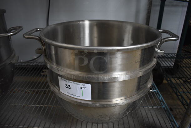 Hobart HL30 Stainless Steel Commercial 30 Quart Mixing Bowl. 19.5x15.5x13.5