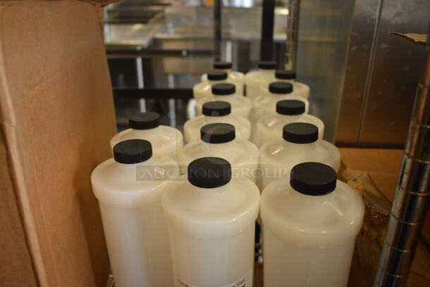 ALL ONE MONEY! Lot of 14 White Poly Bottles! 3.5x3.5x10.5 - Image 2 of 3