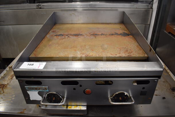 Vulcan Stainless Steel Commercial Countertop Natural Gas Powered Flat Top Griddle w/ Thermostatic Controls. 24x31x15 - Image 1 of 5
