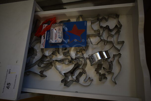 5 Drawer Filing Cabinet w/ Contents Including Cookie Cutters. - Image 2 of 7
