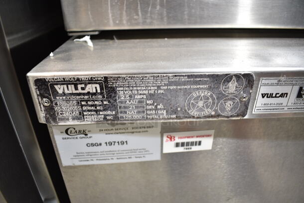 Vulcan C24GA6 Stainless Steel Commercial Floor Style Natural Gas Powered Double Deck Steam Cabinet. 125,000 BTU.  - Image 7 of 7