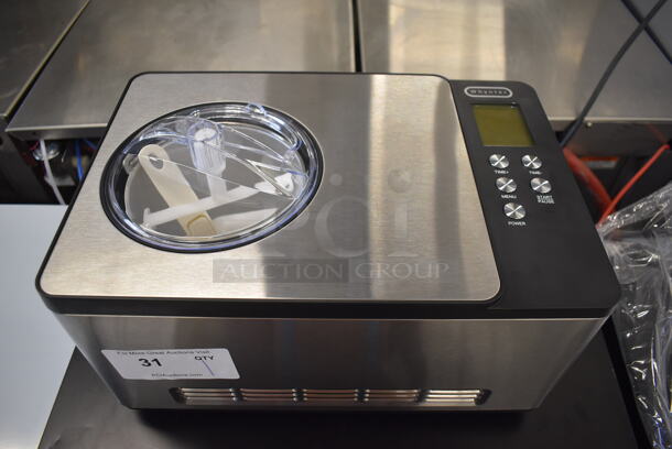 BRAND NEW SCRATCH AND DENT! Whynter ICM-200LS Stainless Steel Commercial Countertop Ice Cream Maker. 110-120 Volts, 1 Phase. 18x17x27. Tested and Working! - Image 1 of 7