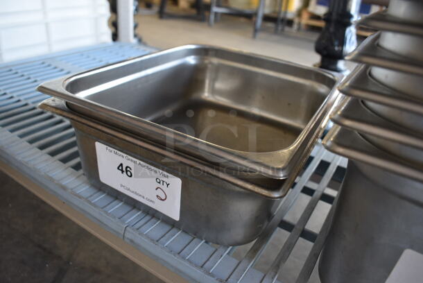 2 Stainless Steel 1/2 Size Drop In Bins. 1/2x4. 2 Times Your Bid! - Image 3 of 3