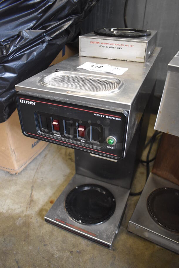 Bunn VP17-2 Stainless Steel Commercial Countertop 2 Burner Coffee Machine. 120 Volts, 1 Phase. 8x18.5x19 - Image 3 of 5