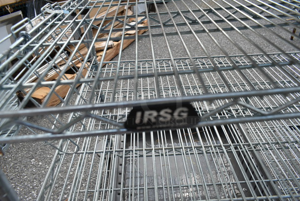 Chrome Finish 5 Tier Wire Shelving Unit on Commercial Casters.  - Image 6 of 6