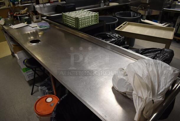 Stainless Steel Commercial Table w/ Back Splash and Under Shelf. (dish room) - Image 2 of 4
